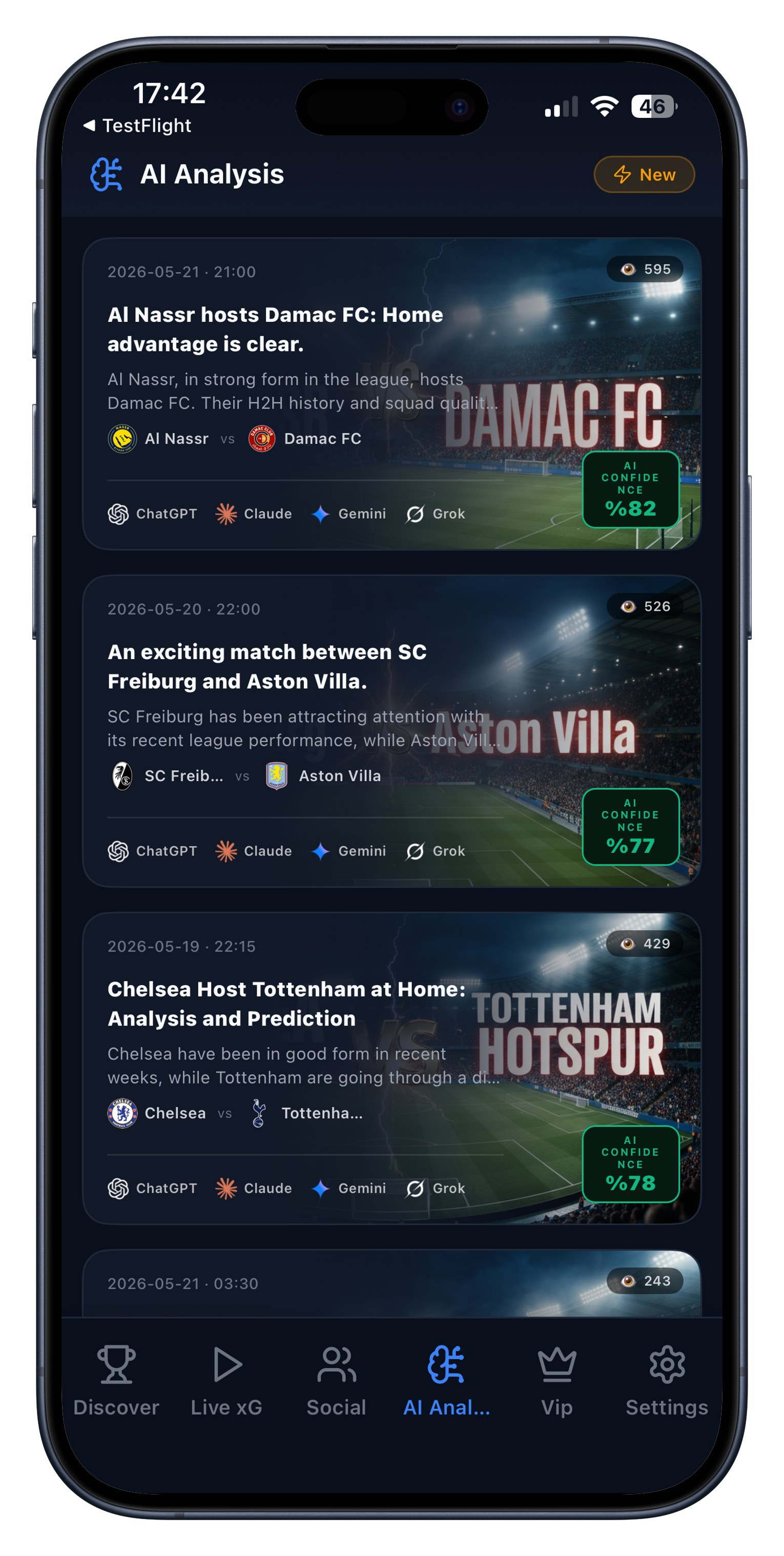 AI Analysis screen